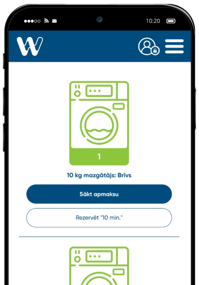 Wash-Mate mobilā lietotne