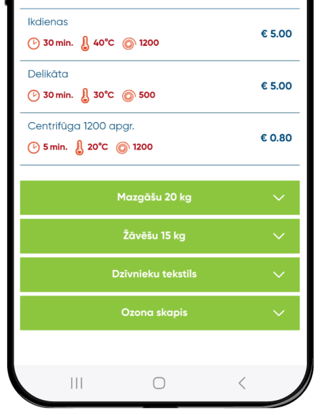Wash-Mate mobilā lietotne